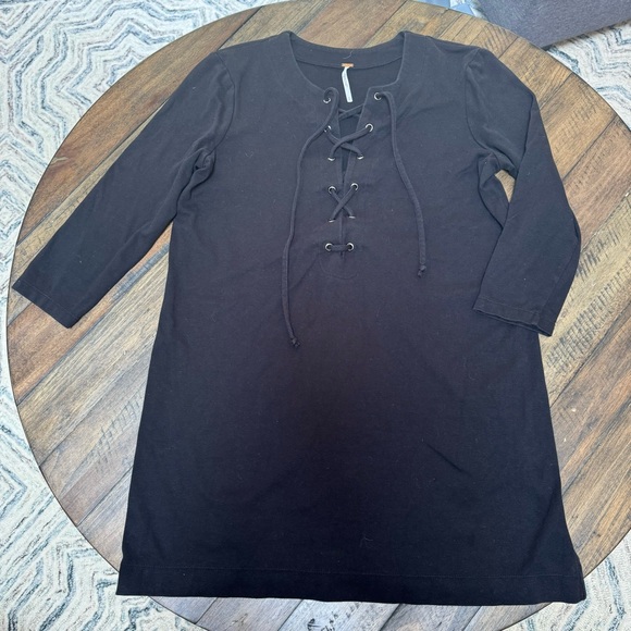 Free People | Lace Up Casual Popover Mini Dress - Picture 5 of 8